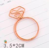 5 stk/sæt mini rosa guld flamingo kamera sakura krone stjerne papirclips bogmærke foto memo billet ringbind klip kontor stationion: 11