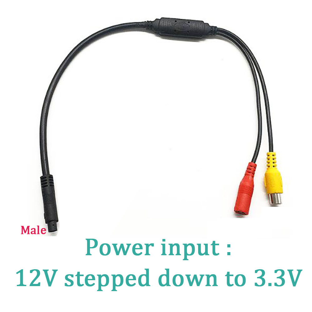 4P Auto Recorder Verlengkabel Auto Camera 12V Naar 3.3V Step-Down Video Adapter Kabel