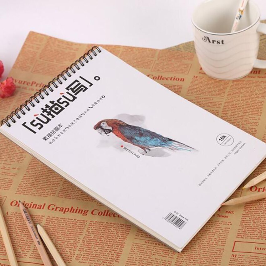 1Pc 8K/16K Student Sketchbook Cartoon Animal Sketch Paper Book Sketchbooks School Art Drawing Paper Graffiti Sketchbook Notebook