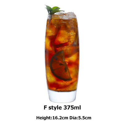 Blyfri krystall highball glass barware collins tumbler drikkeglass til vann, juice, øl og cocktail: F stil