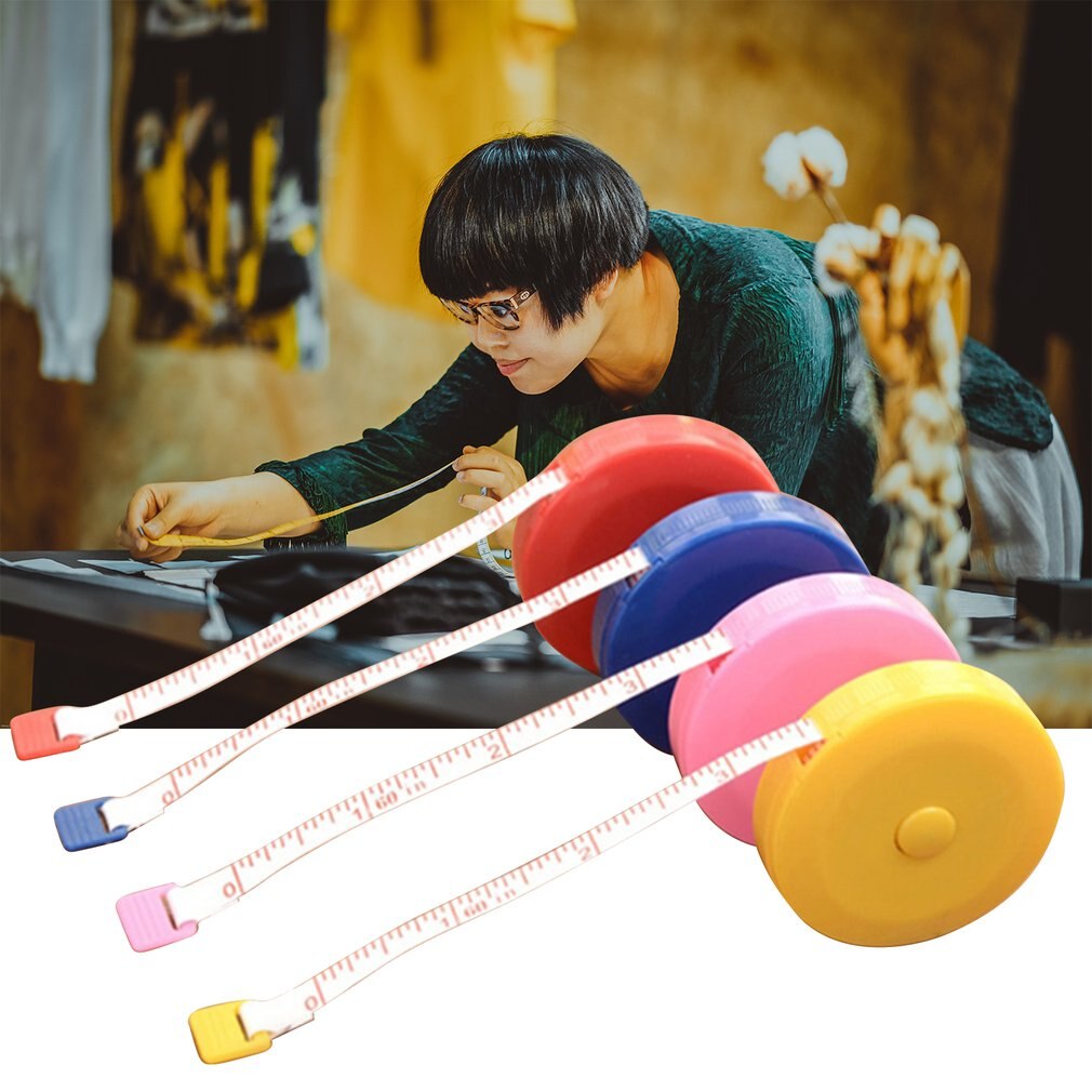 Mini Retractable 150cm Measuring Tape ruler centimeter/inch tape measure mini ruler Colorful Mini Tape Measuring Tools