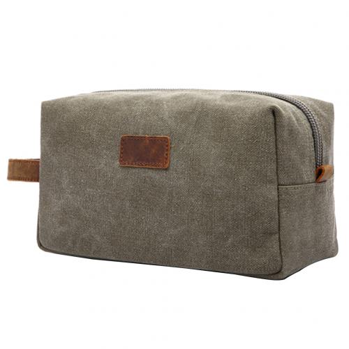 Retro Mannen Reizen Scheren Dopp Kit Cosmetische Make-Up Organizer Canvas Toilettas neceser maleta de maquiagem: Army Green