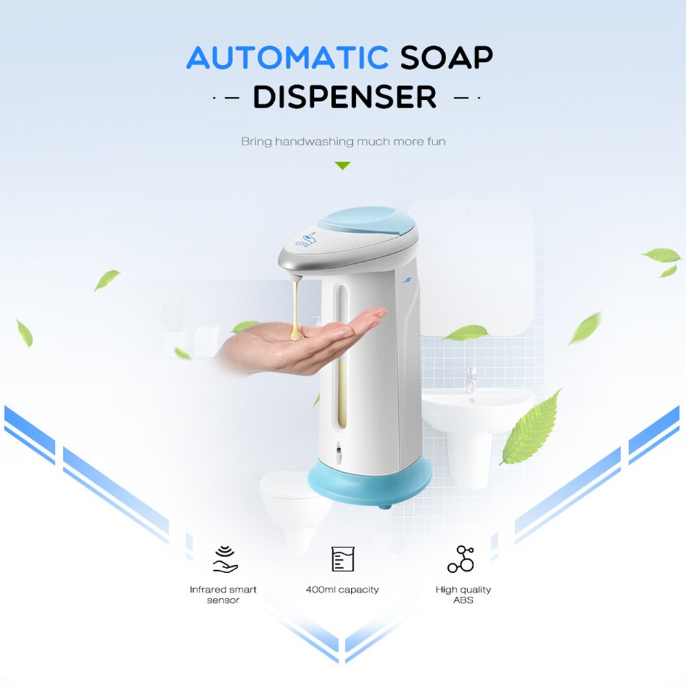Automatic Liquid Soap Dispenser 400Ml Smart Sensor Touchless Hand Cleaning Soap Sanitizer Dispensador for Kitchen Bathroom