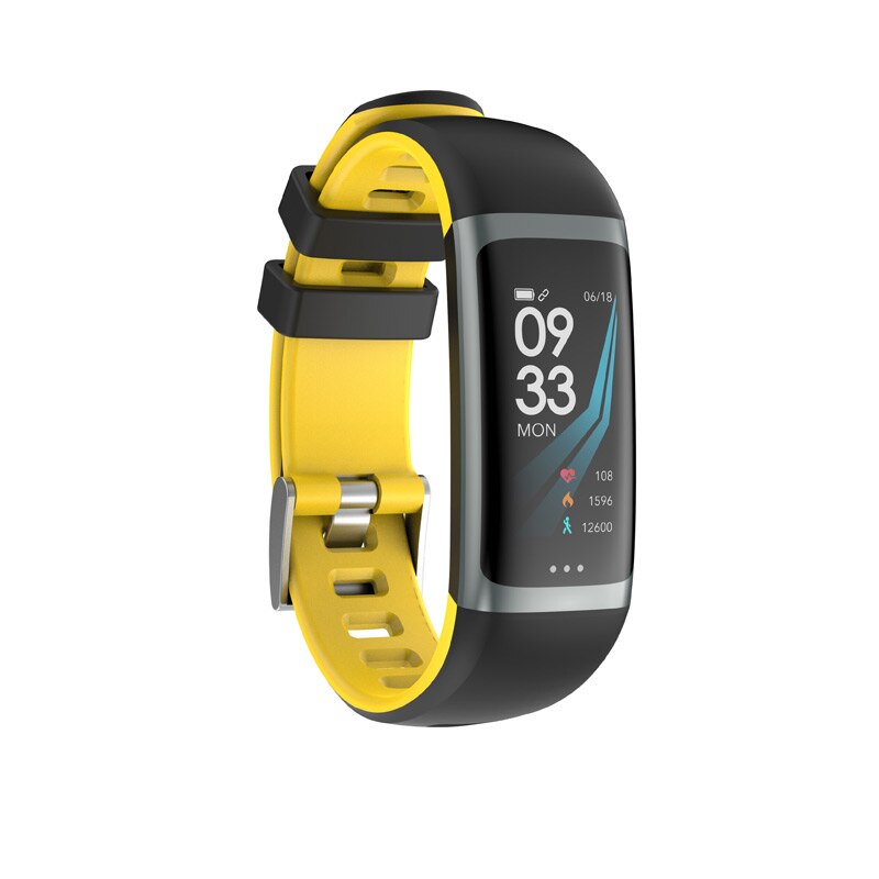 Teamyo G26 pulsera inteligente P67 a prueba de agua ritmo cardíaco presión arterial oxígeno pulsera de Fitness modo MULTI deporte pulsera inteligente: Amarillo