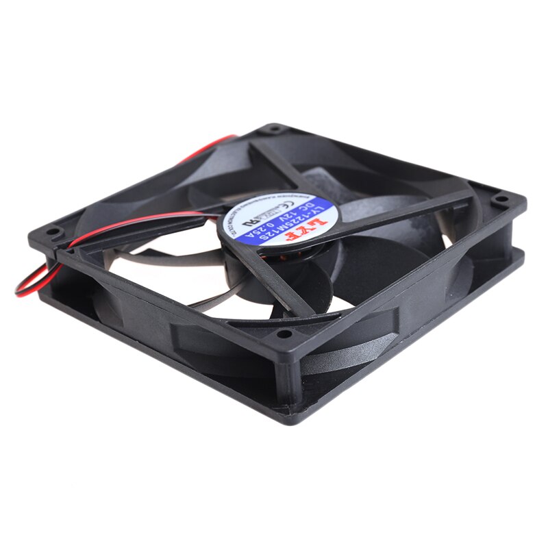Ventilador enfriador de ordenador de 12V de 2 pines pequeño 120mm x 120mm x 25mm sistema de caja ventilador de refrigeración hidráulico para disipador térmico de ordenador