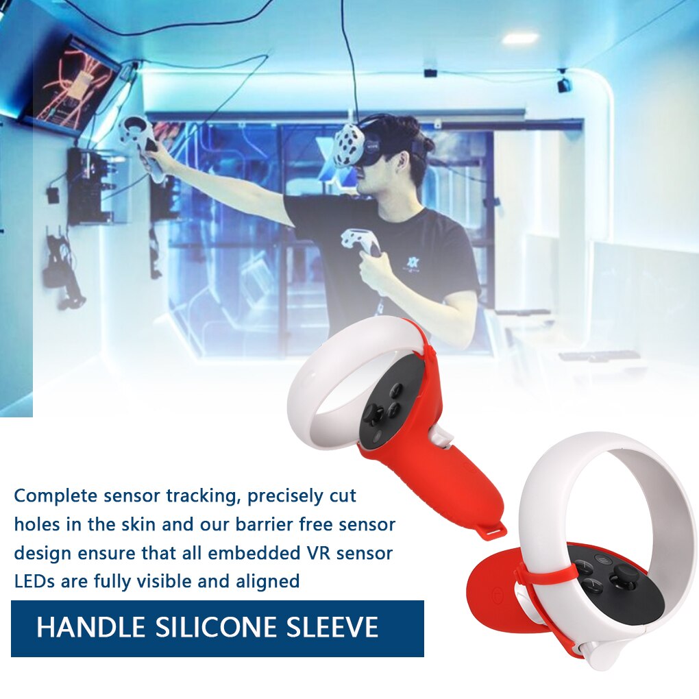 VR Handle Cover Silicone VR Glass Cover Half Controller Accessory Replacement for Oculus Quest 2