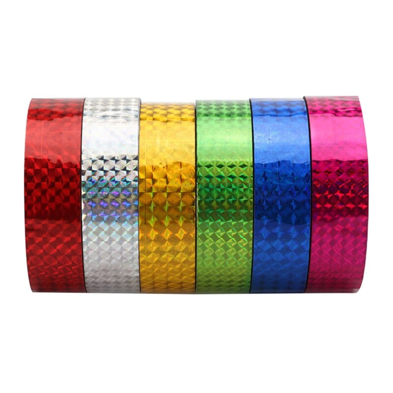 Rhythmic Gymnastics Decoration Tape DIY Photo Tape Prismatic Glitter Tape Hoops Stick Gradient Tape Gymnastic Accessories
