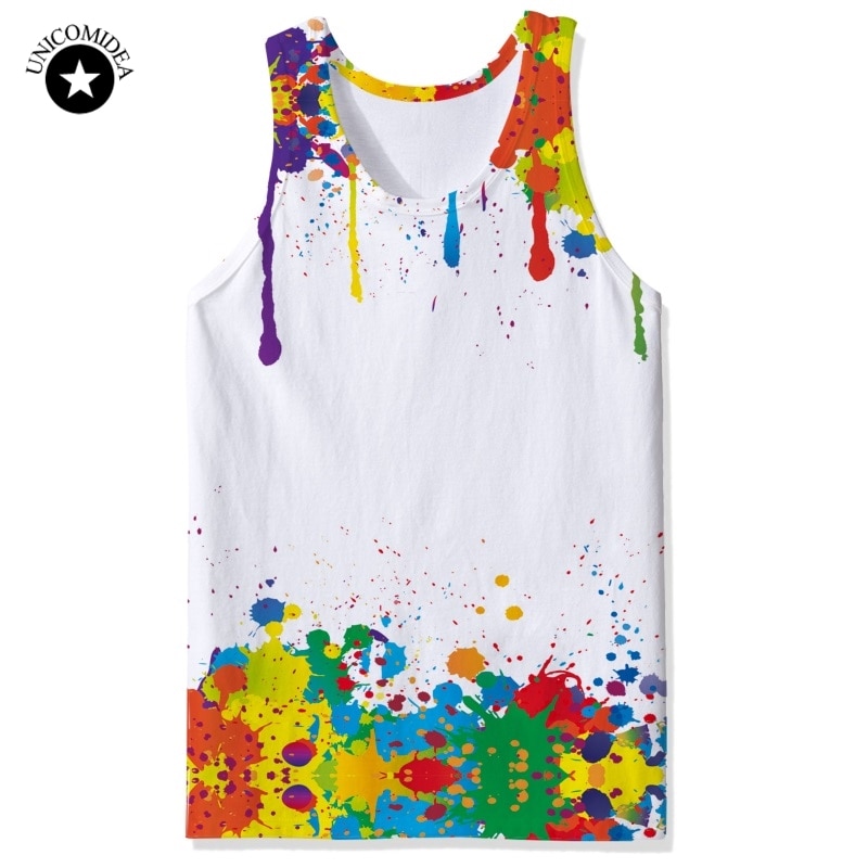 3d bedrukte casual vesten voor heren, mouwloos shirt, straatkleding, herenfitness, slanke sportkleding, zomertanktops