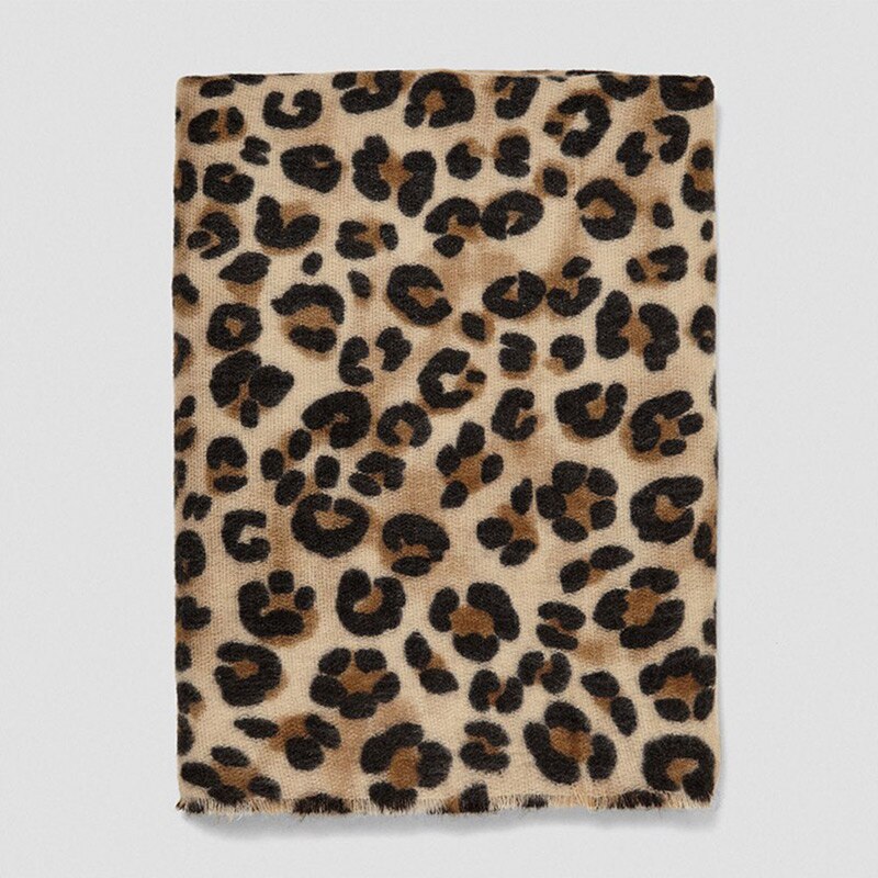 Kvinder damer vinter varm leopard trykt pashimina wrap tørklæder blød sjal echarpe tørklæde bufanda mujer manteau femme hiver