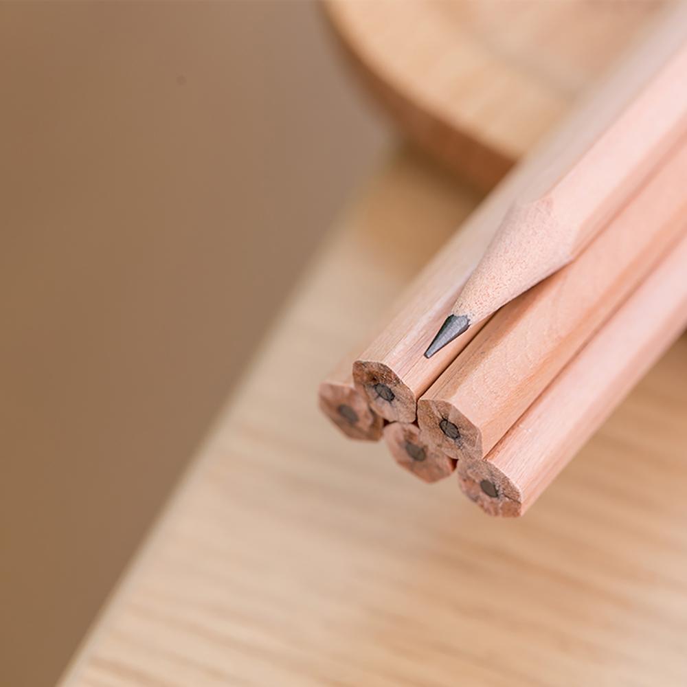 Deli log Wood Pencil 2B HB primary school children kindergarten writing test drawing sketch special pencil safety stationery