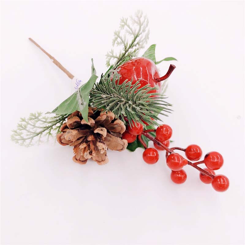 9 stijlen kunstbloem rode kerst bessen dennenappel takken kerstdecoratie voor thuis bloemendecoratie bloemenknutsels
