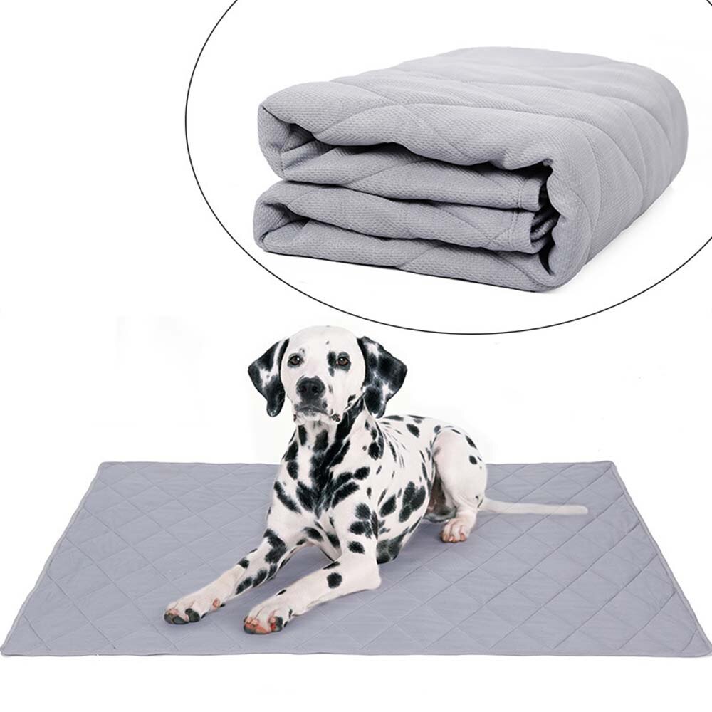 Washable Dog Cooling Mat Ice Silk Pet Self Cooling Pad Blanket Summer Soft Ices Pad Reversible Cooling Fabric XHC88