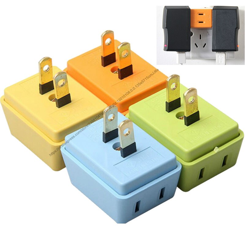 Portable Electrical Outlet Wall Plug Travel Power Strip Triple Tap Travel Adapter Splitter Power Socket Charging Plug 5z