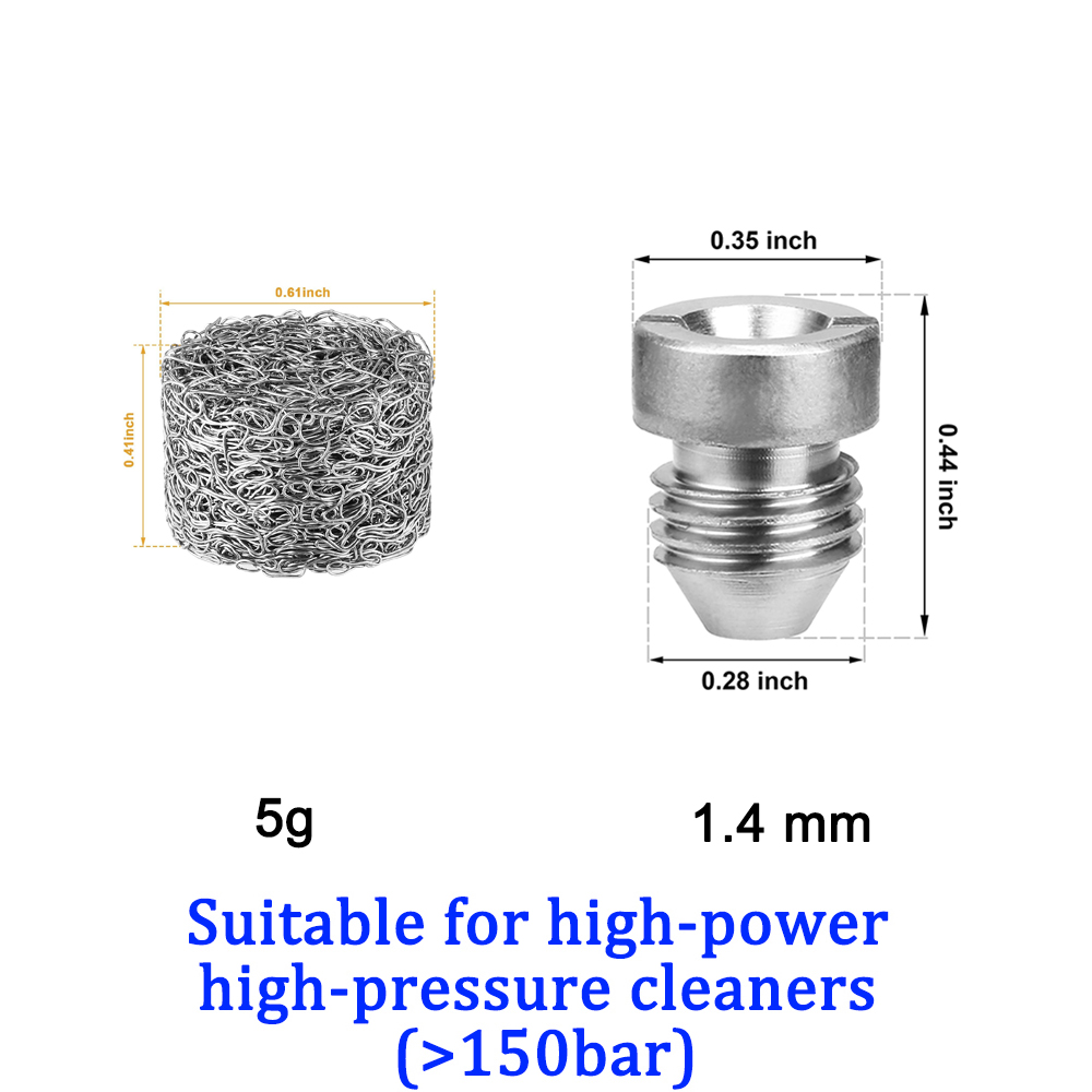Schuimgenerator voor het wassen Automotive Kanonsproeier Schuimlans Opening Mondstuk Mesh Filter 0,9 MM tot 1,4 MM Autowasbenodigdheden: Blauw