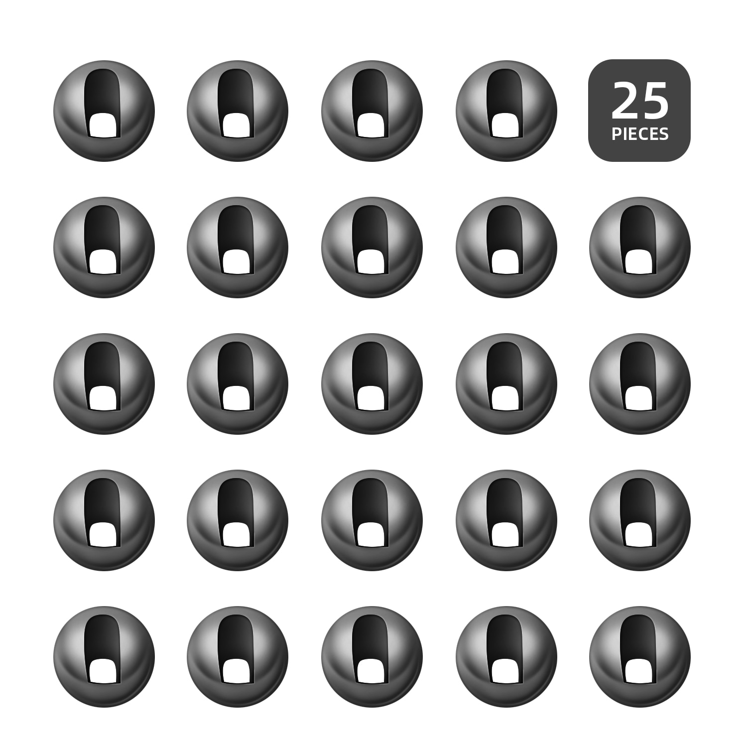 SF Slotted Tungsten Beads for Fly Tying Fly Tying Materials Nickel 25pcs/bag