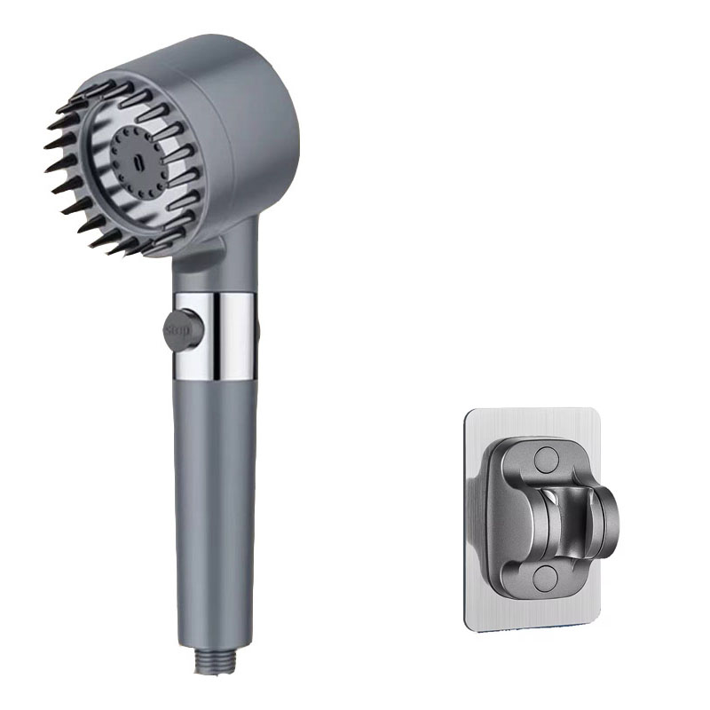 Filtro de ducha, cuatro modos, accesorios de baño, cabezal de masaje, cabezal de ducha lleno para cabezales de ducha, perillas, piezas de duchas, accesorio para el hogar: verde