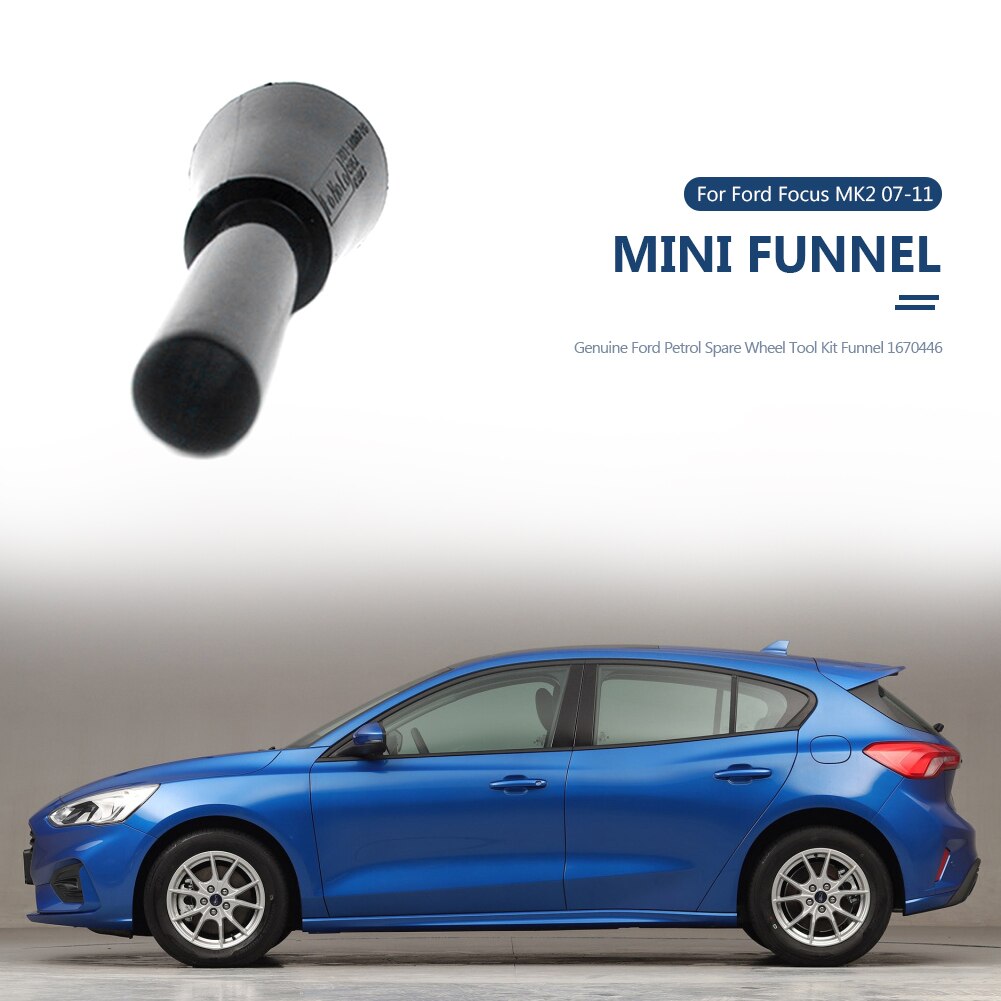 Practical Car Oil Fuel Gas Petrol Filler Funnel Durable Multi-functional Classic Black 1681668 for Ford Focus MK2 2007