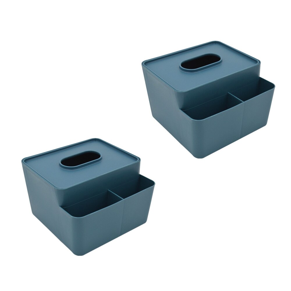 Tissue doos Thuis Tissue Boxen PU Leer Geweven Tissue Box Papieren Zak Moderne Eenvoudige Woonkamer Waterdichte Tissue Box Luxe Papieren houder dozen(B