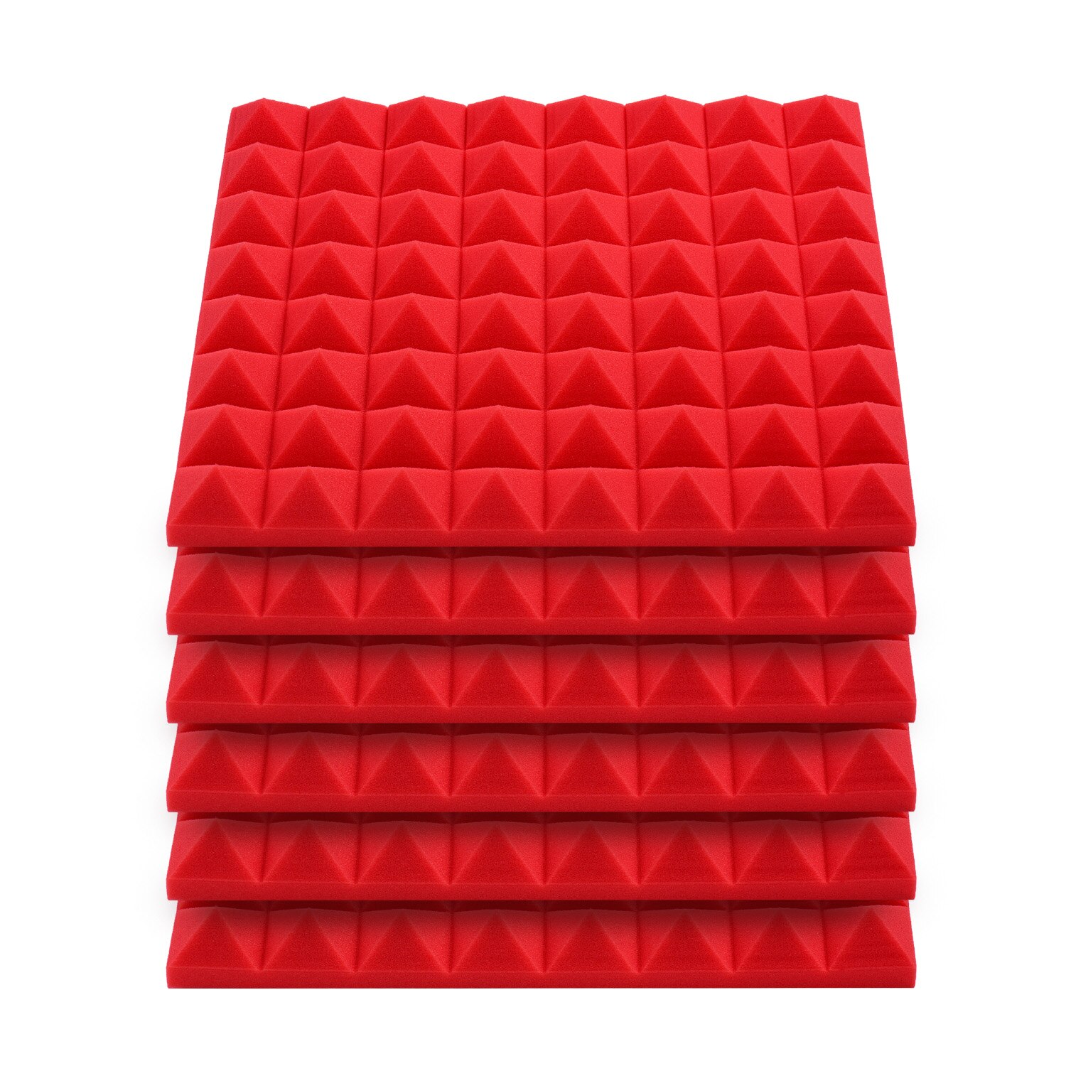 6PCS 20X20X2 Inches Acoustic Foam Panels Soundproof Foams Panels Wedges for Studio Home Walls Ceiling Sound Absorbing Insulation