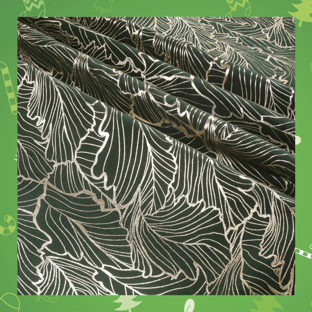 Banana Leaf Pattern Tablecloth Cotton Linen Table Cloth Table Cloth Home Kitchen Table Cloth (Green)