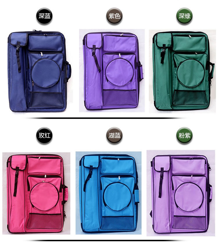 Bolsa grande 4K para dibujo de bocetos, 6 colores, bolso de hombro, bolsa de viaje, bolsa de dibujo, herramientas de arte para dibujo, suministros para Artista