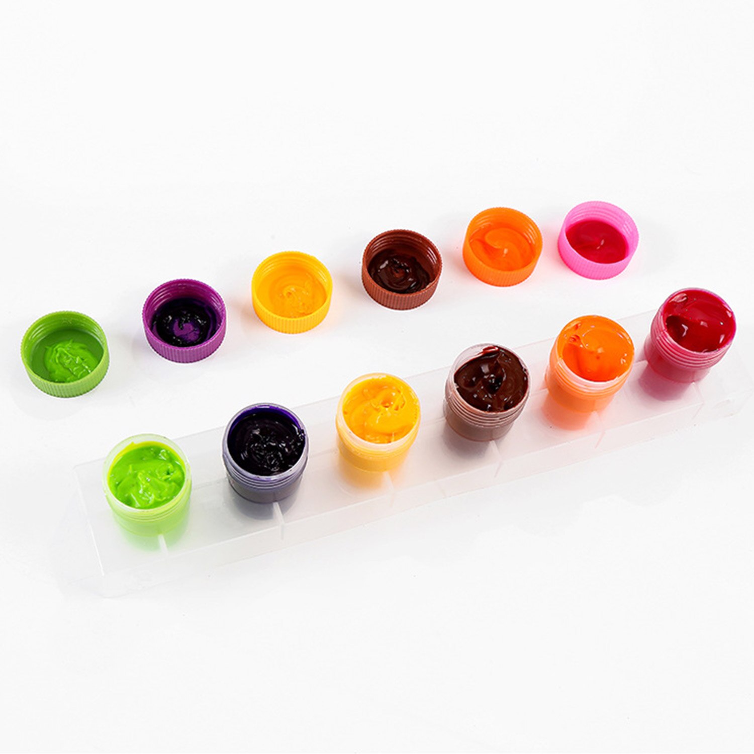 20ml 6 Colors Painting Paints Washable Gouache DIY Finger Painting Graffiti Pigments with 1 Bursh for Kids Children Home School
