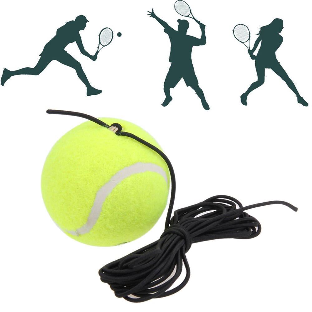Racquet Sports Portable Tennis Trainer Replacement Tennis Ball with String Rubber Woolen Training Tennis Ball