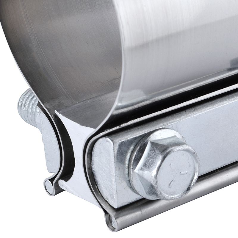 SPEEDWOW Exhaust System Part 2.5 Inch Stainless Steel Clamp Kit Universal Exhaust Auto Turbo Pipe Clips High Strength Car Part