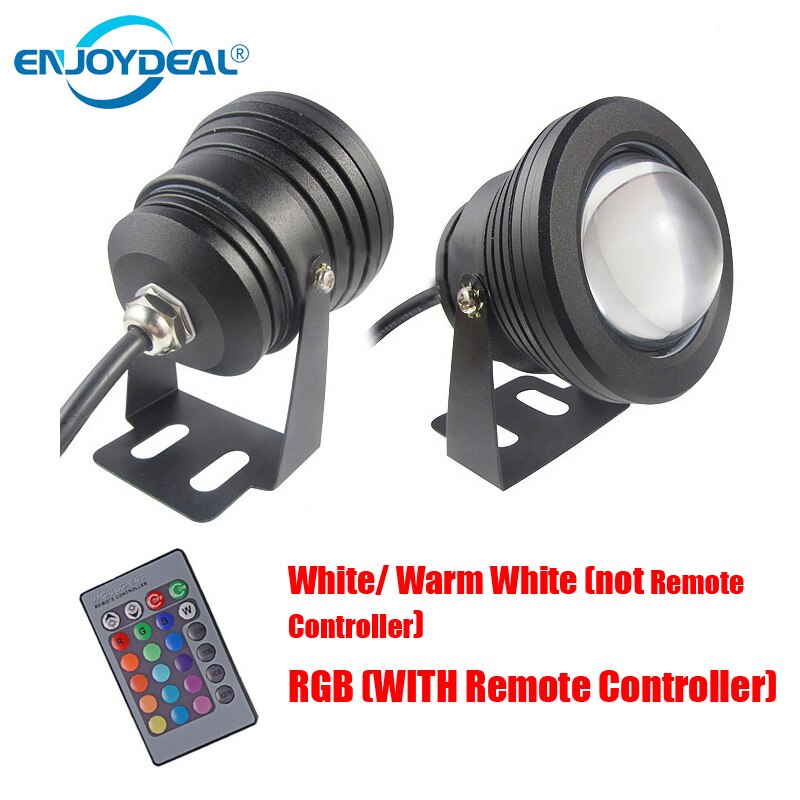 LED lumière sous-marine IP67 12 V 10 W fontaine extérieure lumière inondation piscine Spot lampe paysage lampe lentille convexe/lentille plate