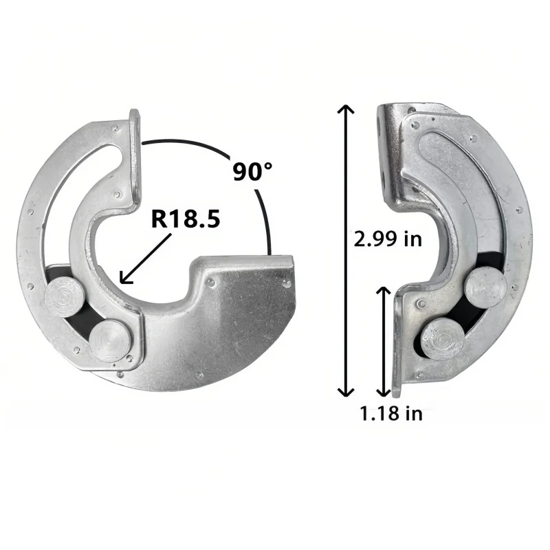 Bisagras deslizantes ocultas, bisagra de límite de 90 grados, equipo Industrial, puerta, bisagra de acero al carbono, cerraduras deslizantes de arco, herrajes para muebles, 2 uds.