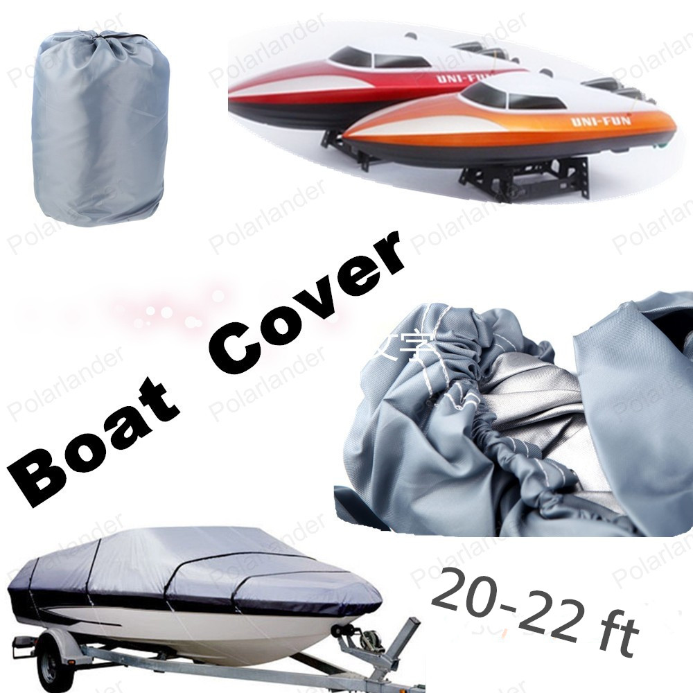 Waterdichte Boot Covers 20 21 22 ft 210D Heavy Duty Trailerable Boot Cover