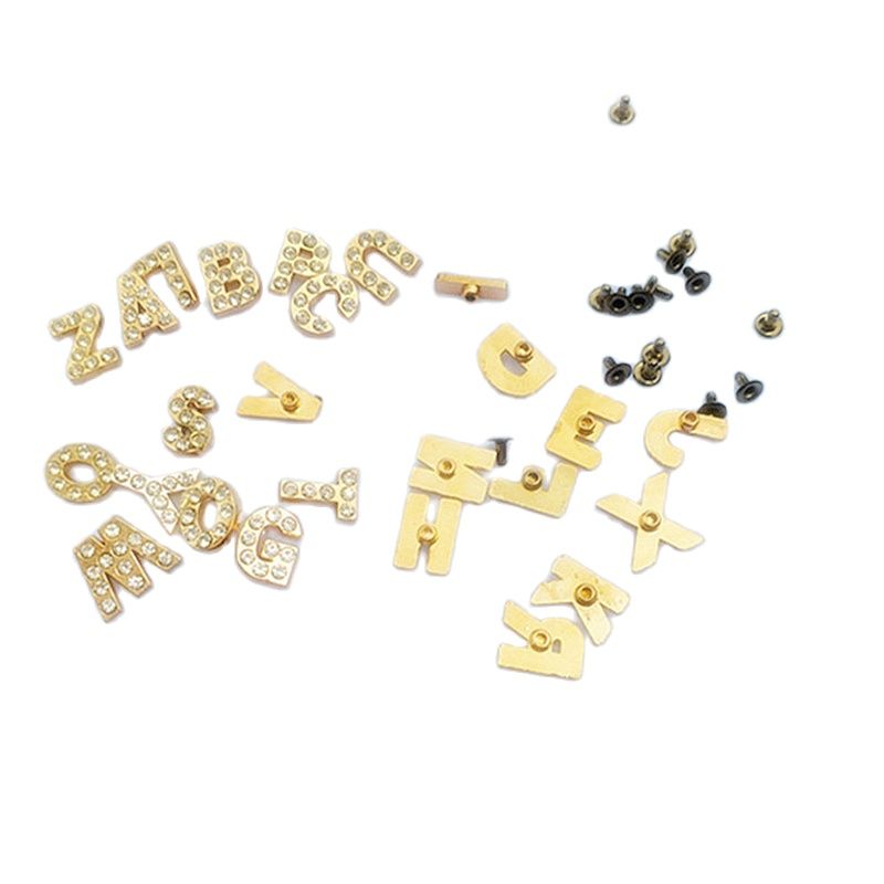 Allory strass buchstaben A-Z bekleidungs niet mit kappe Zucht für tasche, Hütte, leder, Jeans, chocker dekoration diy handwerk zubehör