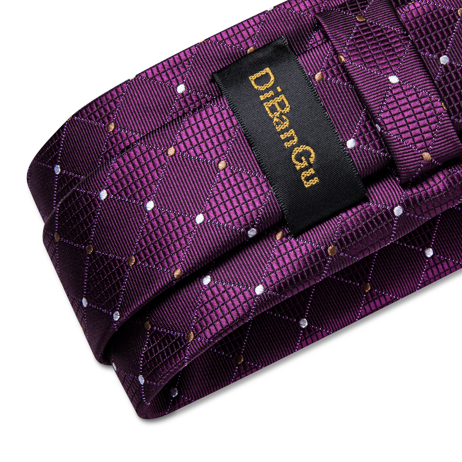 2023 neue Lila männer Krawatten Luxus Plaid Dot Solide Seide Krawatten Business Formale 150 cm Krawatte Einstecktuch Manschettenknopf anzüge Zubehör