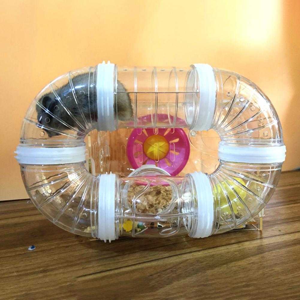 1 ensemble Excellent Tunnel de souris, Surface robuste, économie d&#39;espace, tuyau incurvé Hamster en plastique, Cage pour animaux de compagnie