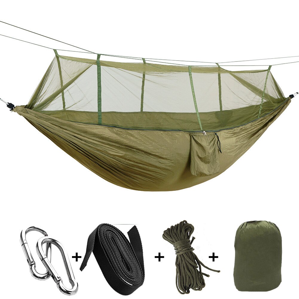 Hængekøje gynge telt til vandreture camping gynge sove hængekøjer bærbart telt camping hængekøje med myggenet multi-brug bærbar