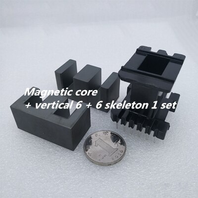 EE4220 Magnetische Core Distributie Hout Skelet Horizontale 8 + 8/6 + 6 Transformator Skelet Ferrietkern EE42 * 20 PC40: Type1