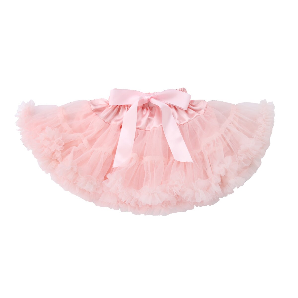 Baby børn piger sommer fluffy tutu kjole nederdel prinsesse fødselsdagsfest underkjole ballet dancewear nederdel 0-24m: Brun