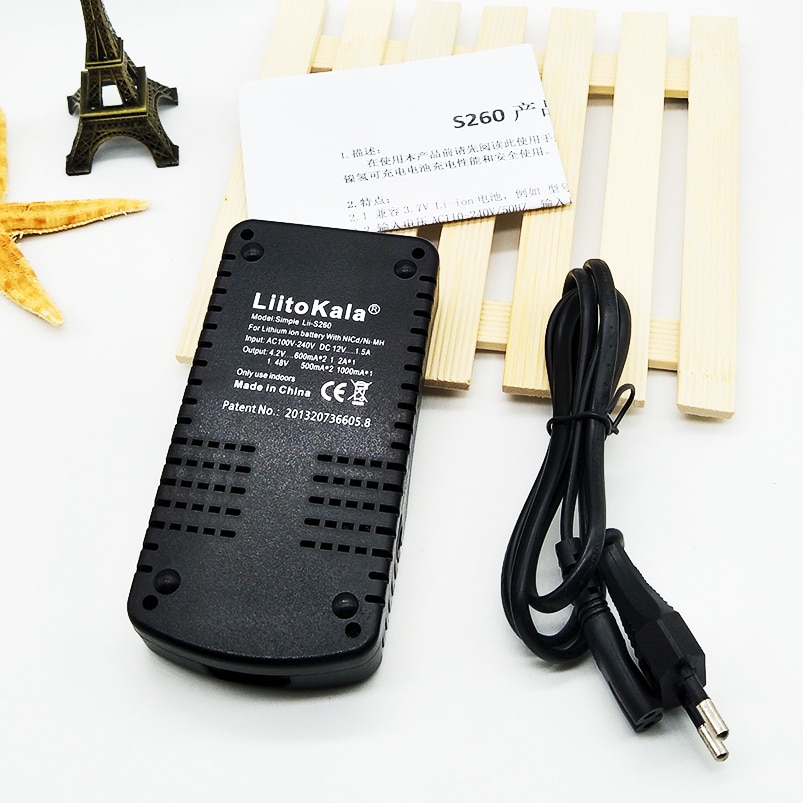 LiitoKala-cargador de batería inteligente Ni-Mh, Sii-260, 3,7 V, 18650, 26650, 18500, 16340, 1,2 V, AA /AAA, línea de CA europea,