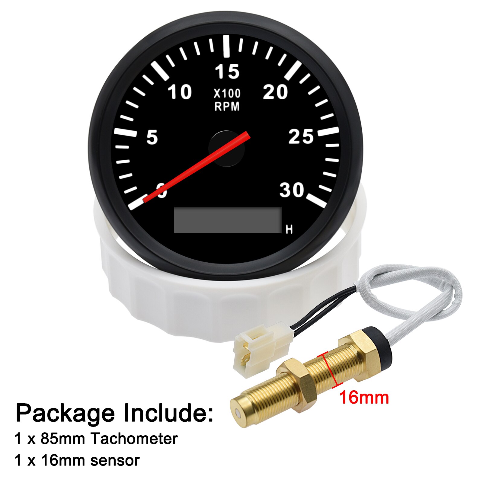 3K-8K PRM Meter + M16 Drehzahlmesser Sensor 85MM Benzin Diesel Motor Tacho Mit LCD Betriebsstundenzähler für Marine Boot Motorrad 4: 3K-BN