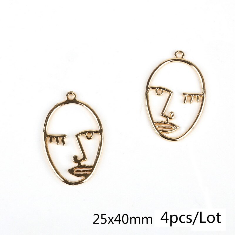 4 pçs/lote Rosto Gesto da Vitória de Palma Charms Pendant KC Chapeamento de Ouro Do Punk Rock Personalidade Pingentes para Colar Fazer: 25x40mm