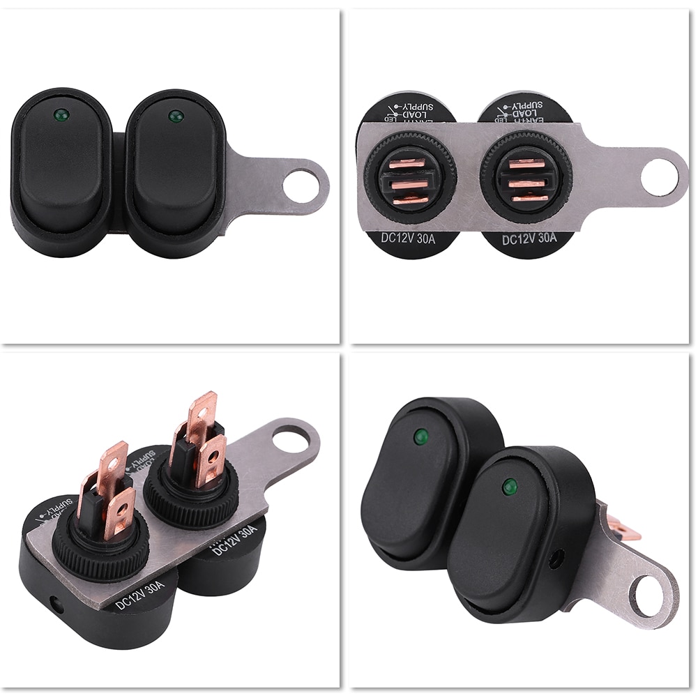 Universal A B C D E LED Headlight Headlamp On Off Switch with Indicator Suitable for most 12V motorcycles motorbike scooter