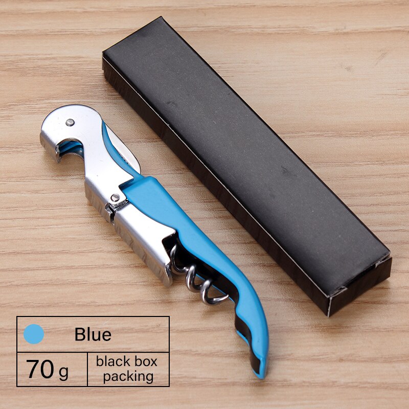 Drincarier Waiter Friend Corkscrew Wine Bottle Opener Stainless Steel Wine Corkscrew Beer Bottle Opener: Blue
