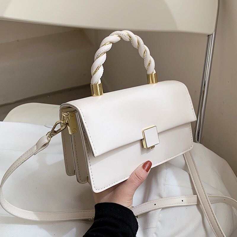 Vrouwelijke Kleine Luxe Crossbody Tassen Voor Vrouwen Kleine Handtas Pu Lederen Handtas Dames Met Handvat