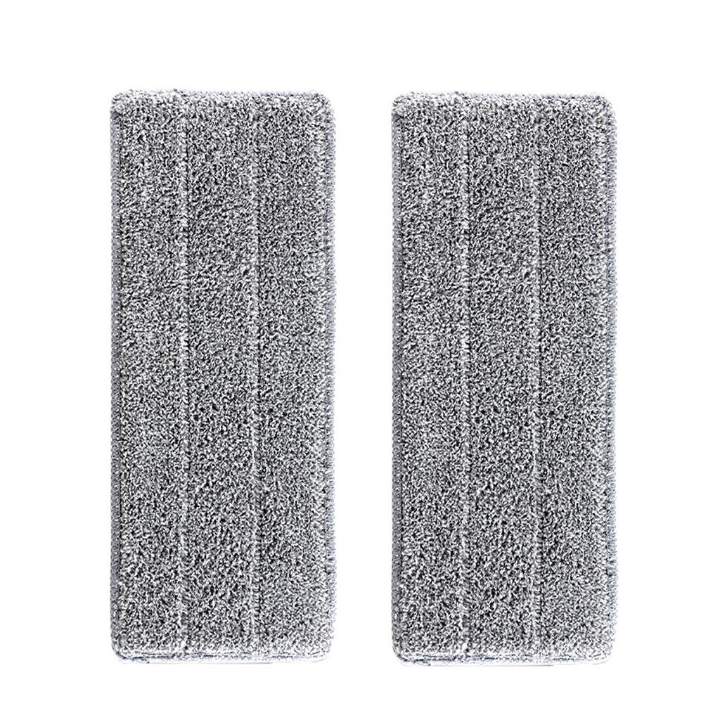 Mikrofiber mopp klut gulv rengjøring mopp pads erstatning hoder flat mopp fille rengjøring refill pads husholdnings rengjøringsverktøy: 2 stk