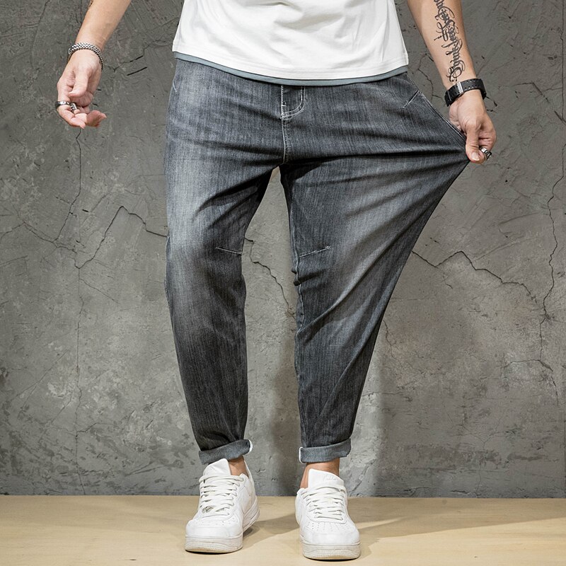 46 44 42 Men's Jeans Plus Size Loose Oversize Black Hip Hop Harem Pants Spring Summer Denim Trousers Brand Clothes: Asia 7XL-46