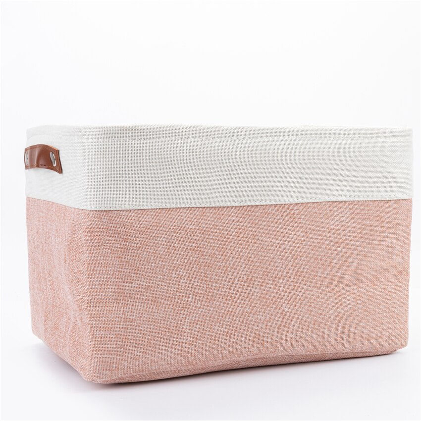 Grote Stof Opslag Mand Speelgoed Dozen Decoratieve Manden Met Lederen Handvat Inklapbare Manden Voor Organizing Opslag Mand: 5