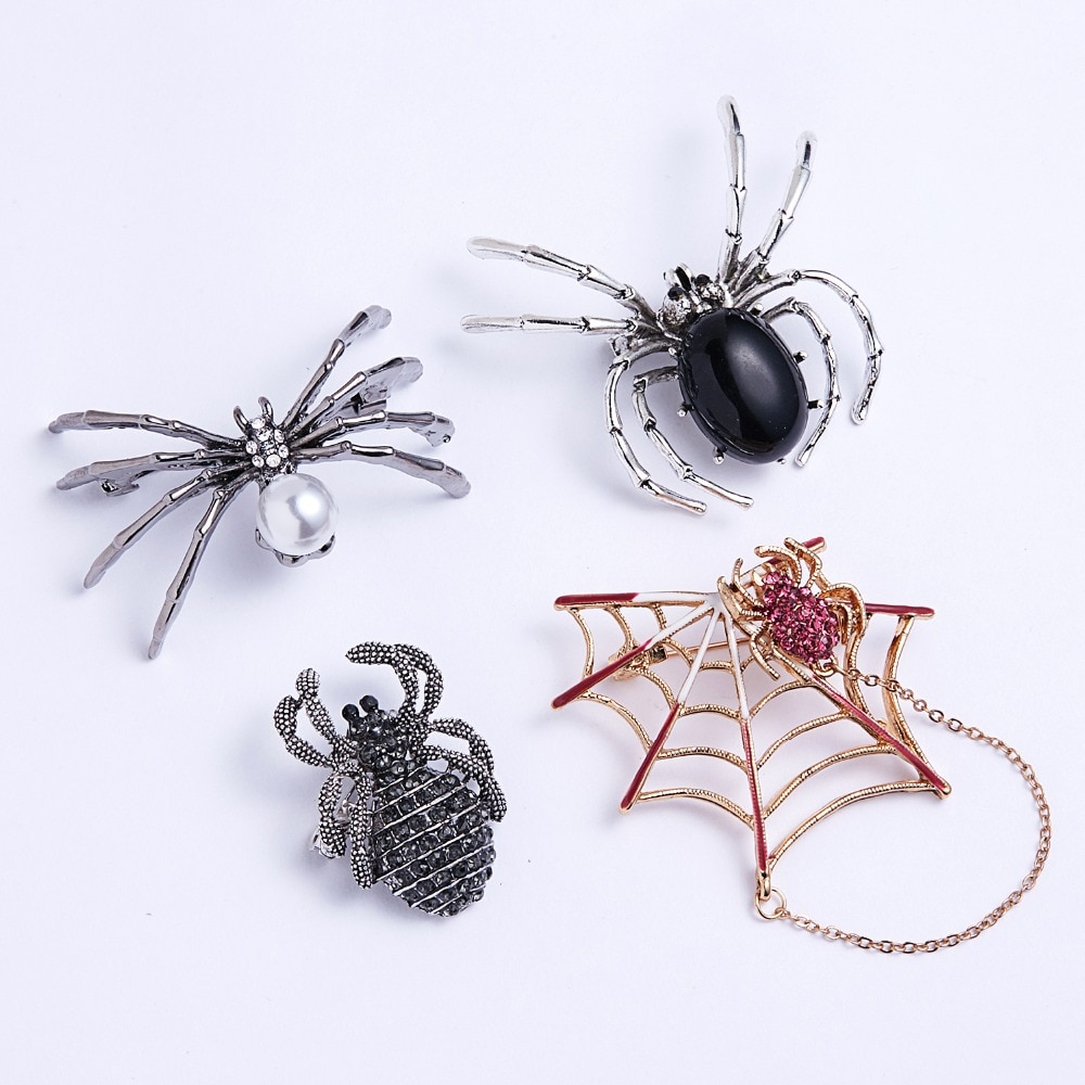 Rinhoo Unisex Spinne Broschen Damen Nette Empfindliche Bee Brosche Strass Pin Brosche Emaille Schmuck Kostüm Brosche