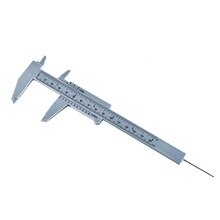 80/100/150mm Mini Plastic Sliding Double Scale Vernier Caliper Ruler Micrometer Depth Diameter Size Measuring Tool
