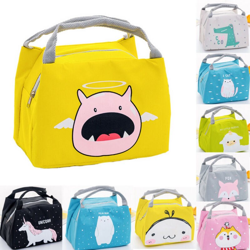 Cute Women Ladies Girls Kids Portable Insulated Lunch Bag Box Picnic Tote Cooler Insulated Thermal Cooler Bento Lunch Box Tote