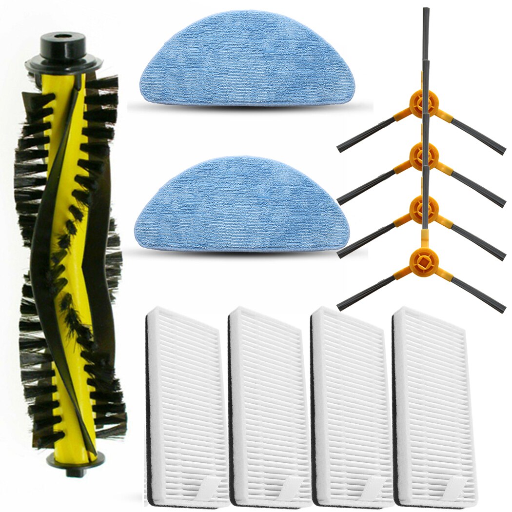 15Pcs/Set Filter Side Brush Mop Cloth Kit For Tesvor X500 Robot Vacuum Cleaner Parts